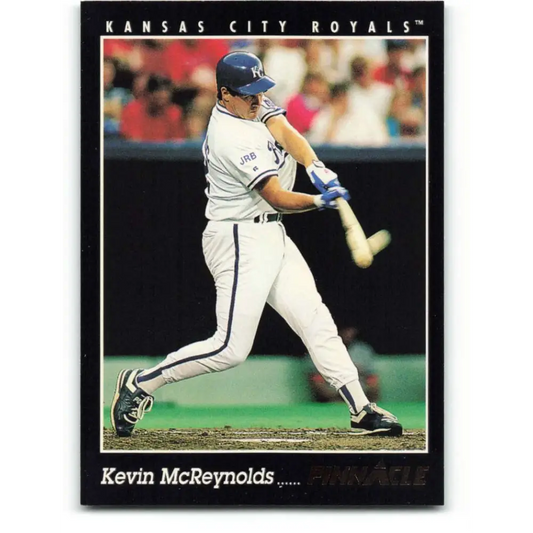 1993 Pinnacle #164 Kevin McReynolds NM-MT Kansas City Royals Baseball Card Image 1