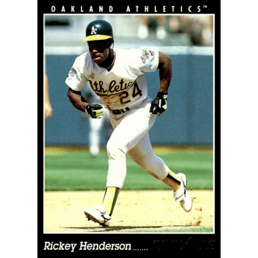 1993 Pinnacle #170 Dave Henderson NM-MT Oakland Athletics Baseball Card Image 1