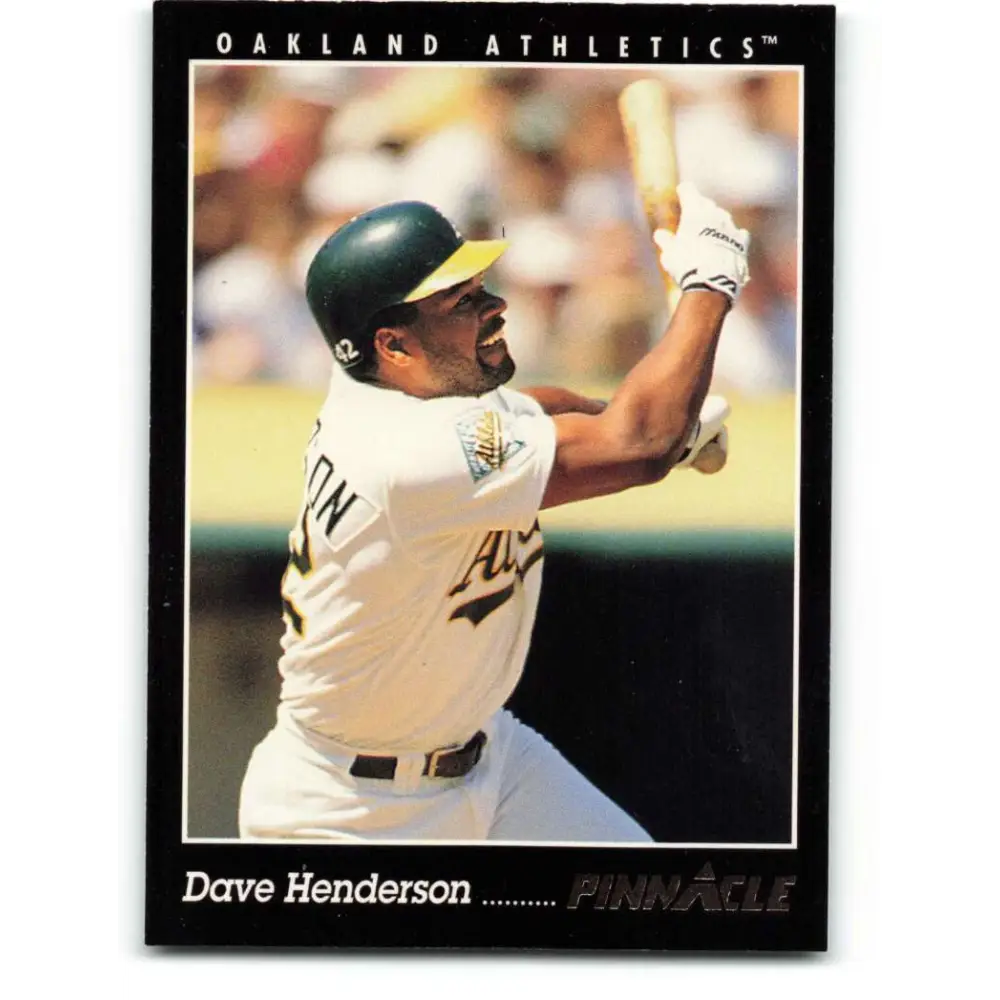 1993 Pinnacle #170 Dave Henderson NM-MT Oakland Athletics Baseball Card Image 1