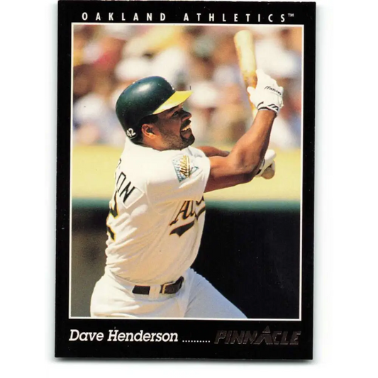1993 Pinnacle #170 Dave Henderson NM-MT Oakland Athletics Baseball Card Image 1