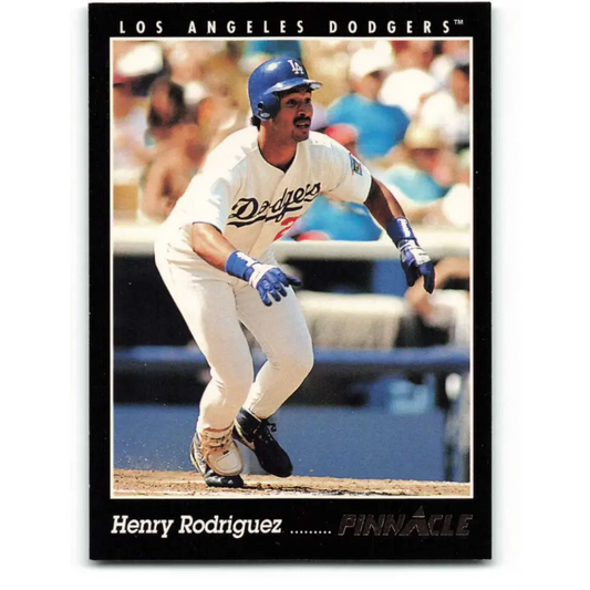 1993 Pinnacle #182 Henry Rodriguez NM-MT Los Angeles Dodgers Baseball Card Image 1