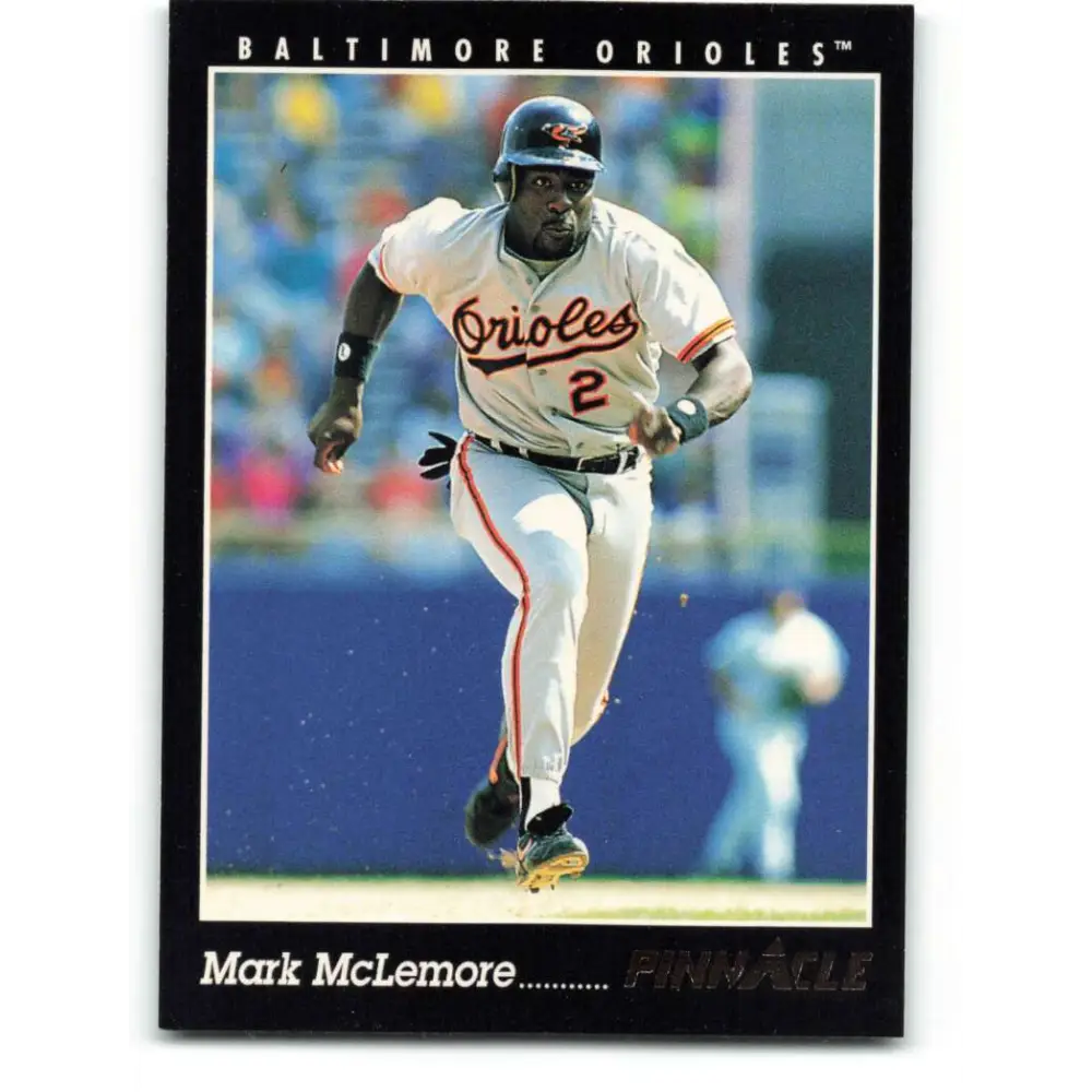1993 Pinnacle #184 Mark McLemore NM-MT Baltimore Orioles Baseball Card Image 1
