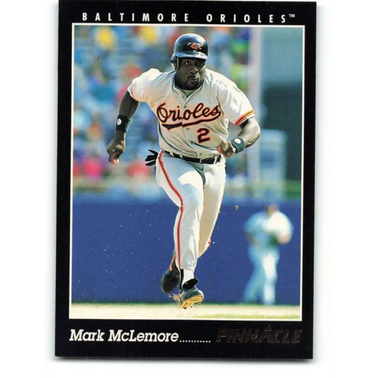 1993 Pinnacle #184 Mark McLemore NM-MT Baltimore Orioles Baseball Card Image 1