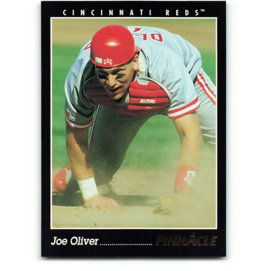 1993 Pinnacle #190 Joe Oliver NM-MT Cincinnati Reds Baseball Card Image 1