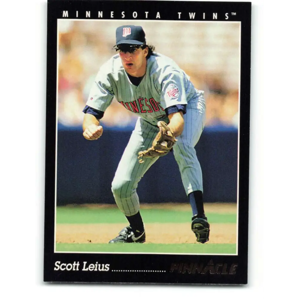 1993 Pinnacle #192 Scott Leius NM-MT Minnesota Twins Baseball Card Image 1