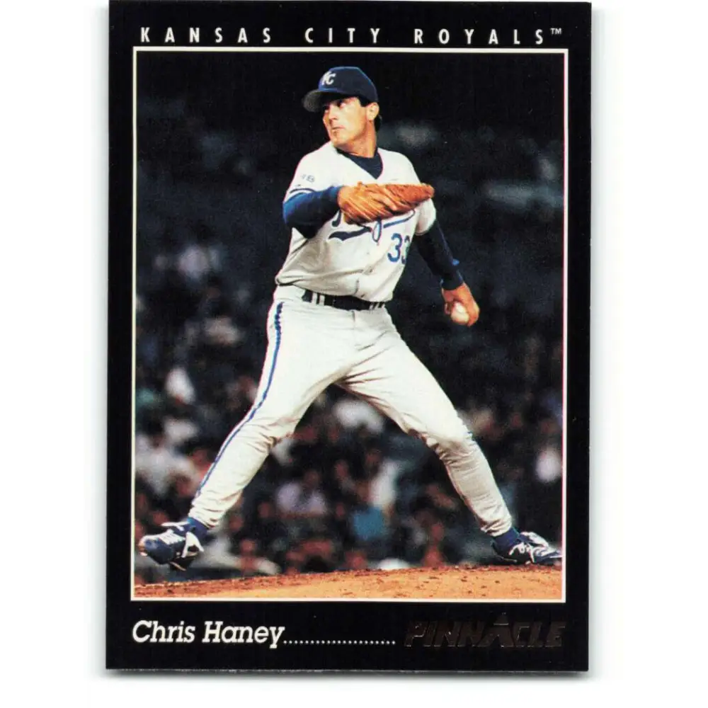 1993 Pinnacle #194 Chris Haney NM-MT Kansas City Royals Baseball Card Image 1