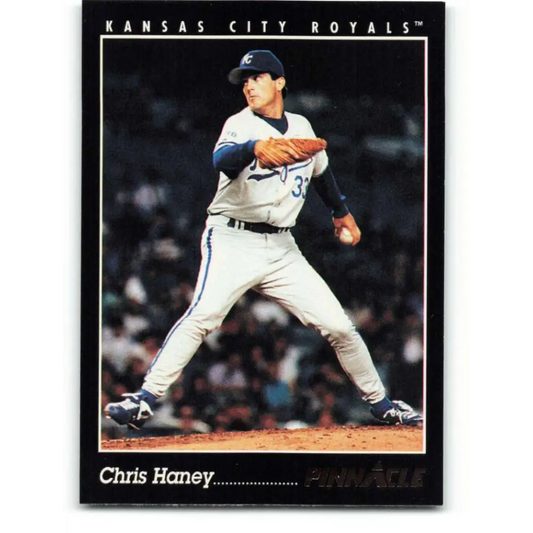 1993 Pinnacle #194 Chris Haney NM-MT Kansas City Royals Baseball Card Image 1