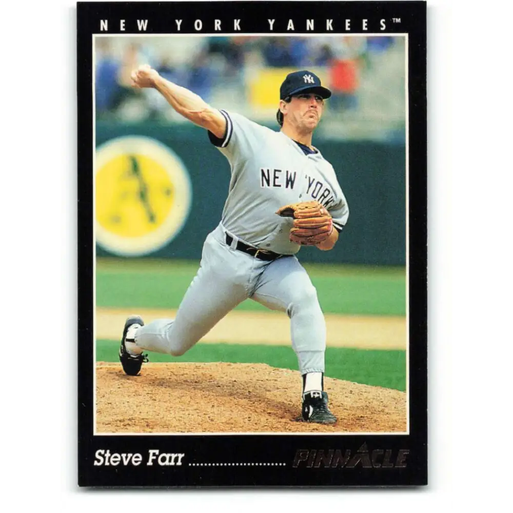 1993 Pinnacle #196 Steve Farr NM-MT New York Yankees Baseball Card Image 1