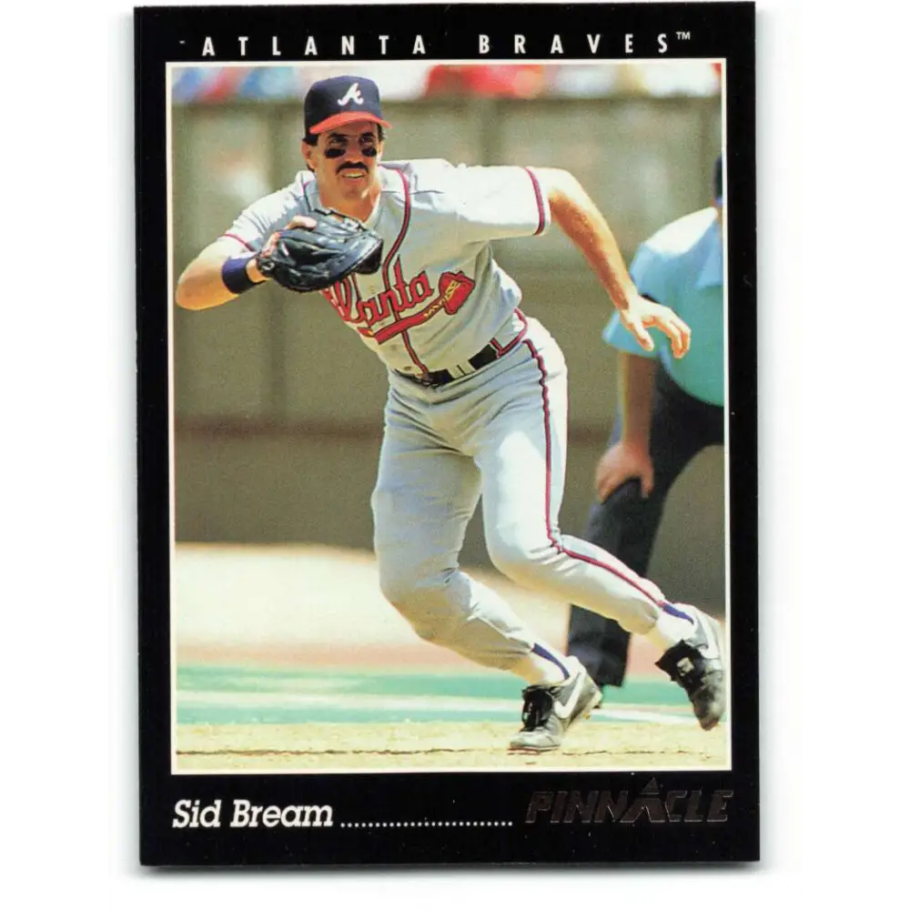1993 Pinnacle #204 Sid Bream NM-MT Atlanta Braves Baseball Card Image 1