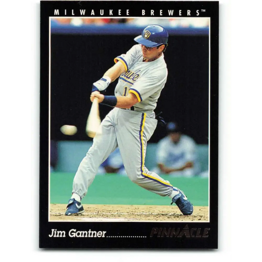 1993 Pinnacle #207 Jim Gantner NM-MT Milwaukee Brewers Baseball Card Image 1