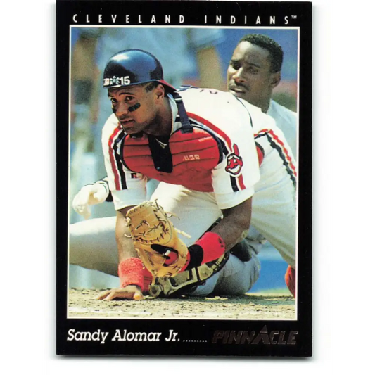 1993 Pinnacle #211 Sandy Alomar Jr. NM-MT Cleveland Indians Baseball Card Image 1