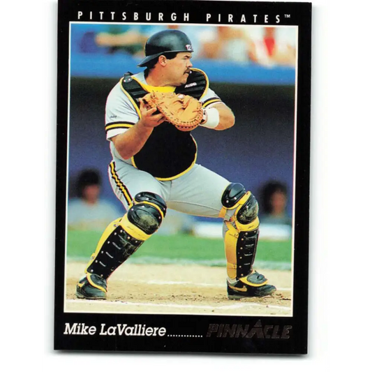 1993 Pinnacle #219 Mike LaValliere NM-MT Pittsburgh Pirates Baseball Card Image 1