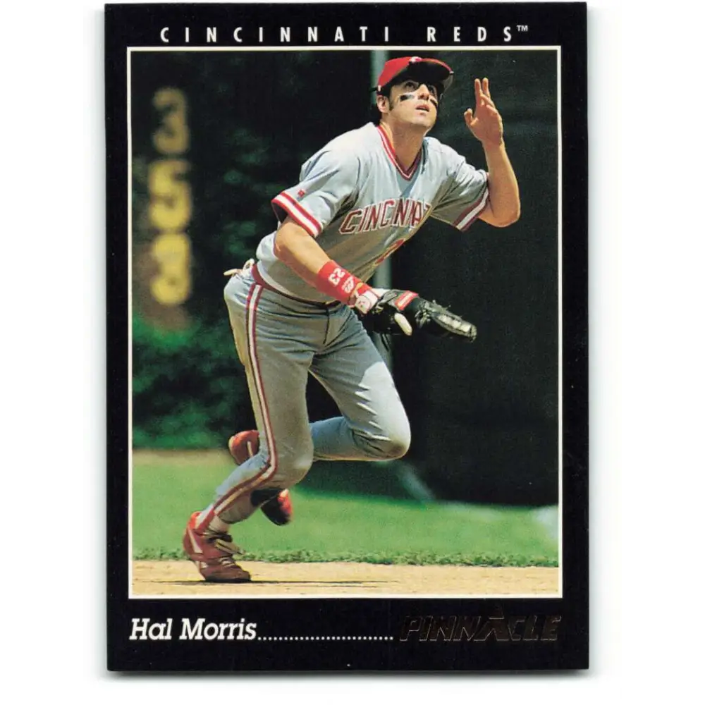 1993 Pinnacle #222 Hal Morris NM-MT Cincinnati Reds Baseball Card Image 1