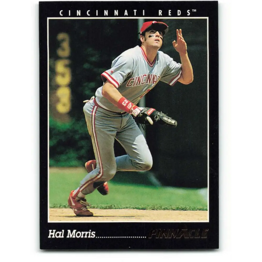 1993 Pinnacle #222 Hal Morris NM-MT Cincinnati Reds Baseball Card Image 1