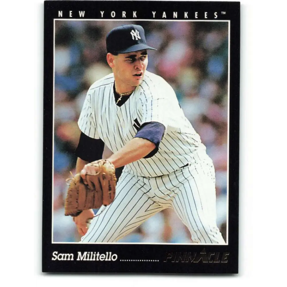 1993 Pinnacle #225 Sam Militello NM-MT New York Yankees Baseball Card Image 1