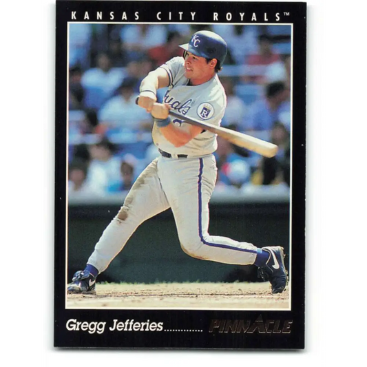 1993 Pinnacle #24 Gregg Jefferies NM-MT Kansas City Royals Baseball Card Image 1