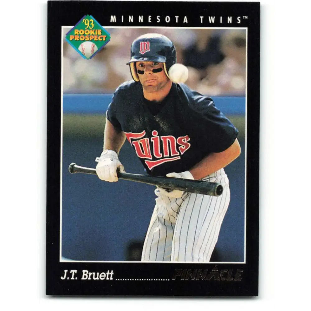 1993 Pinnacle #241 J.T. Bruett NM-MT Minnesota Twins Baseball Card Image 1
