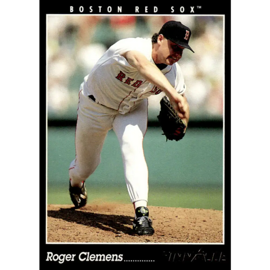 1993 Pinnacle #25 Roger Clemens EX/NM Boston Red Sox Baseball Card Image 1