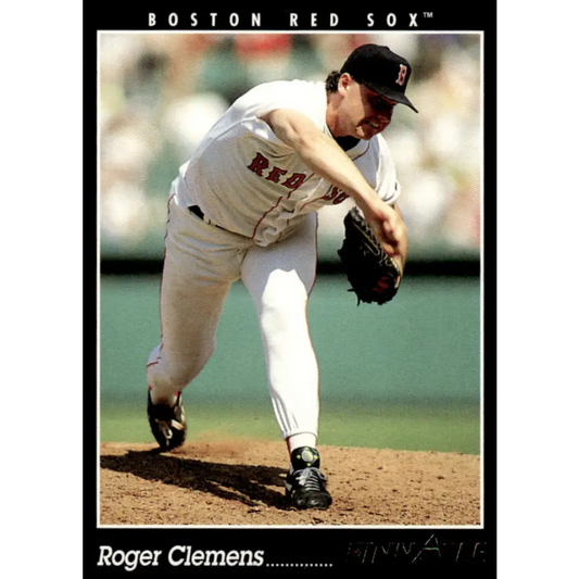 1993 Pinnacle #25 Roger Clemens EX/NM Boston Red Sox Baseball Card Image 1