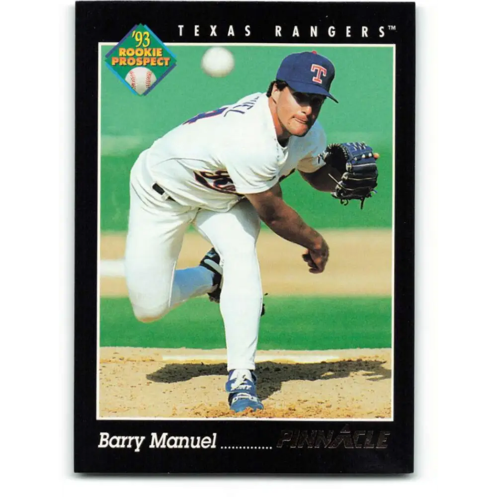 1993 Pinnacle #257 Barry Manuel NM-MT Texas Rangers Baseball Card Image 1