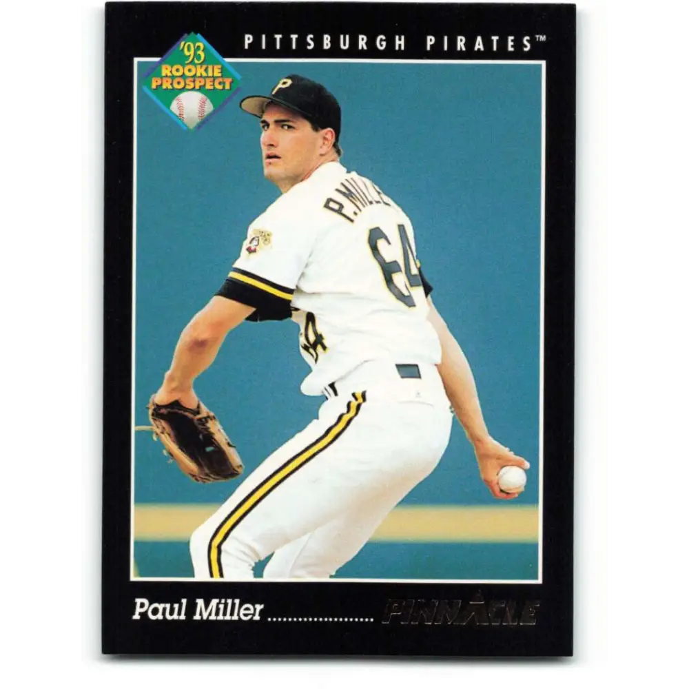 1993 Pinnacle #258 Paul Miller NM-MT Pittsburgh Pirates Baseball Card Image 1