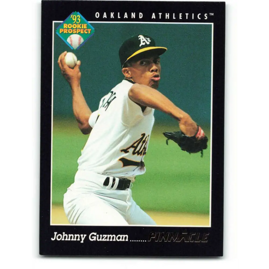1993 Pinnacle #261 Johnny Guzman NM-MT Oakland Athletics Baseball Card Image 1