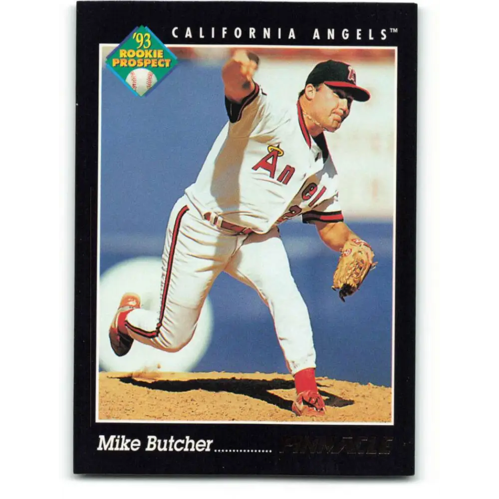 1993 Pinnacle #262 Mike Butcher NM-MT California Angels Baseball Card Image 1