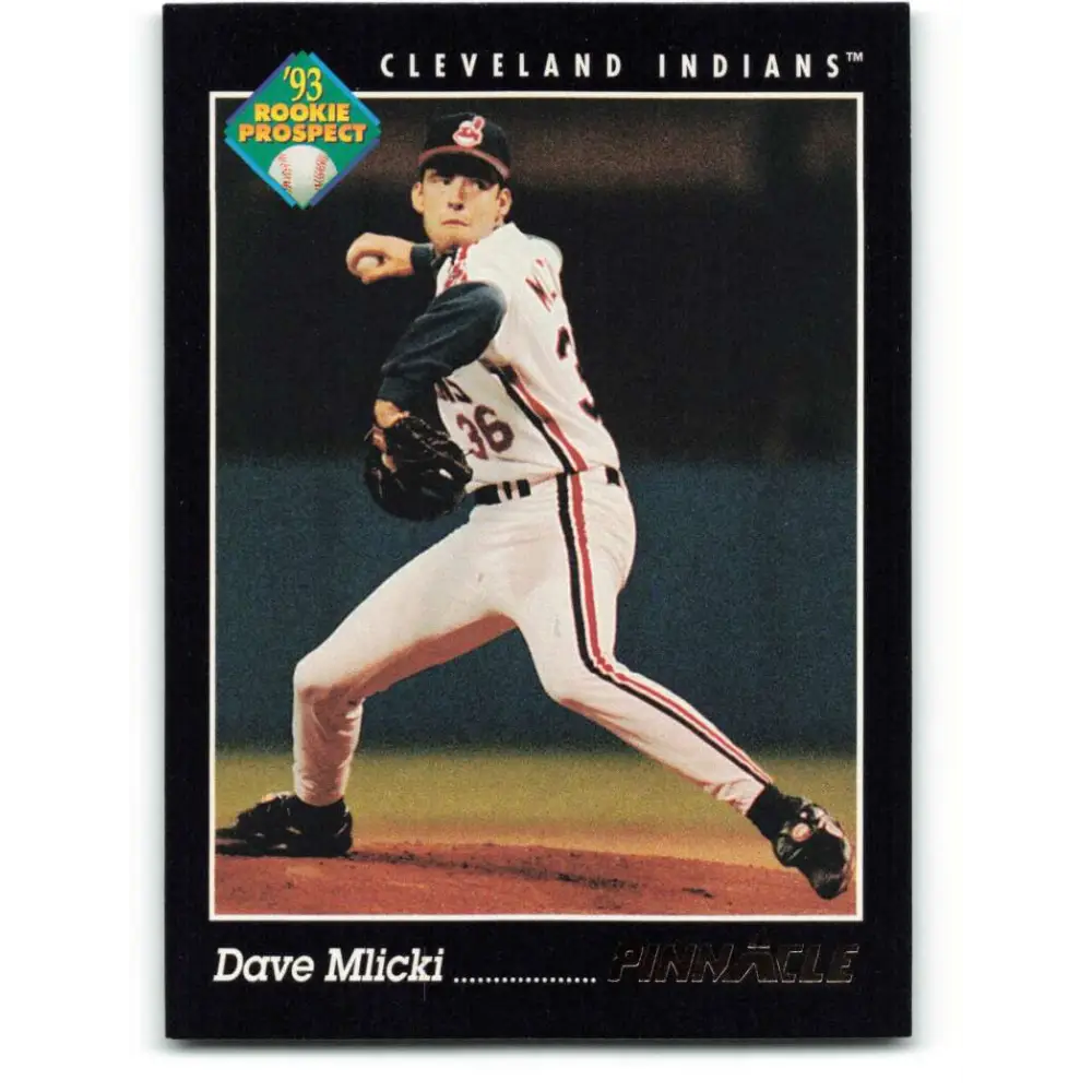 1993 Pinnacle #275 Dave Mlicki NM-MT Cleveland Indians Baseball Card Image 1