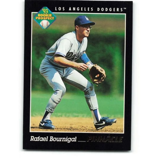 1993 Pinnacle #279 Rafael Bournigal NM-MT RC Rookie Los Angeles Dodgers Baseball Card Image 1