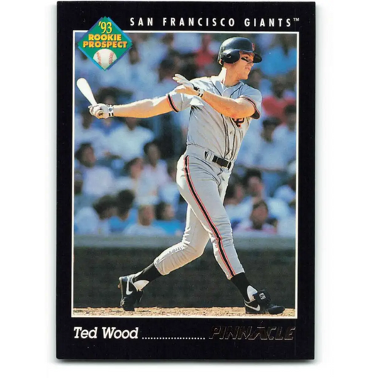 1993 Pinnacle #286 Ted Wood NM-MT San Francisco Giants Baseball Card Image 1