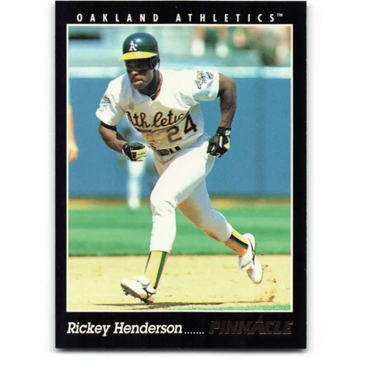 1993 Pinnacle #29 Rickey Henderson NM-MT Oakland Athletics Baseball Card Image 1