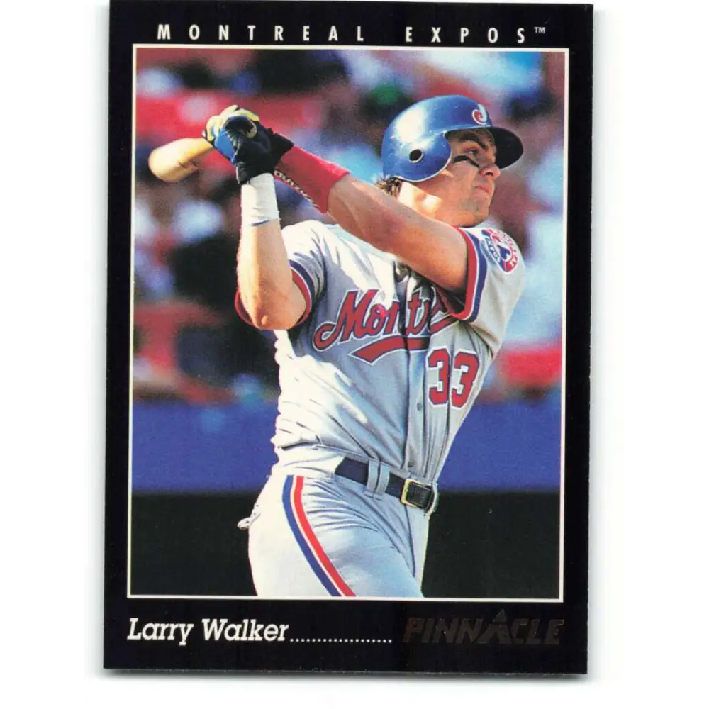 1993 Pinnacle #3 Larry Walker NM-MT Montreal Expos Baseball Card Image 1