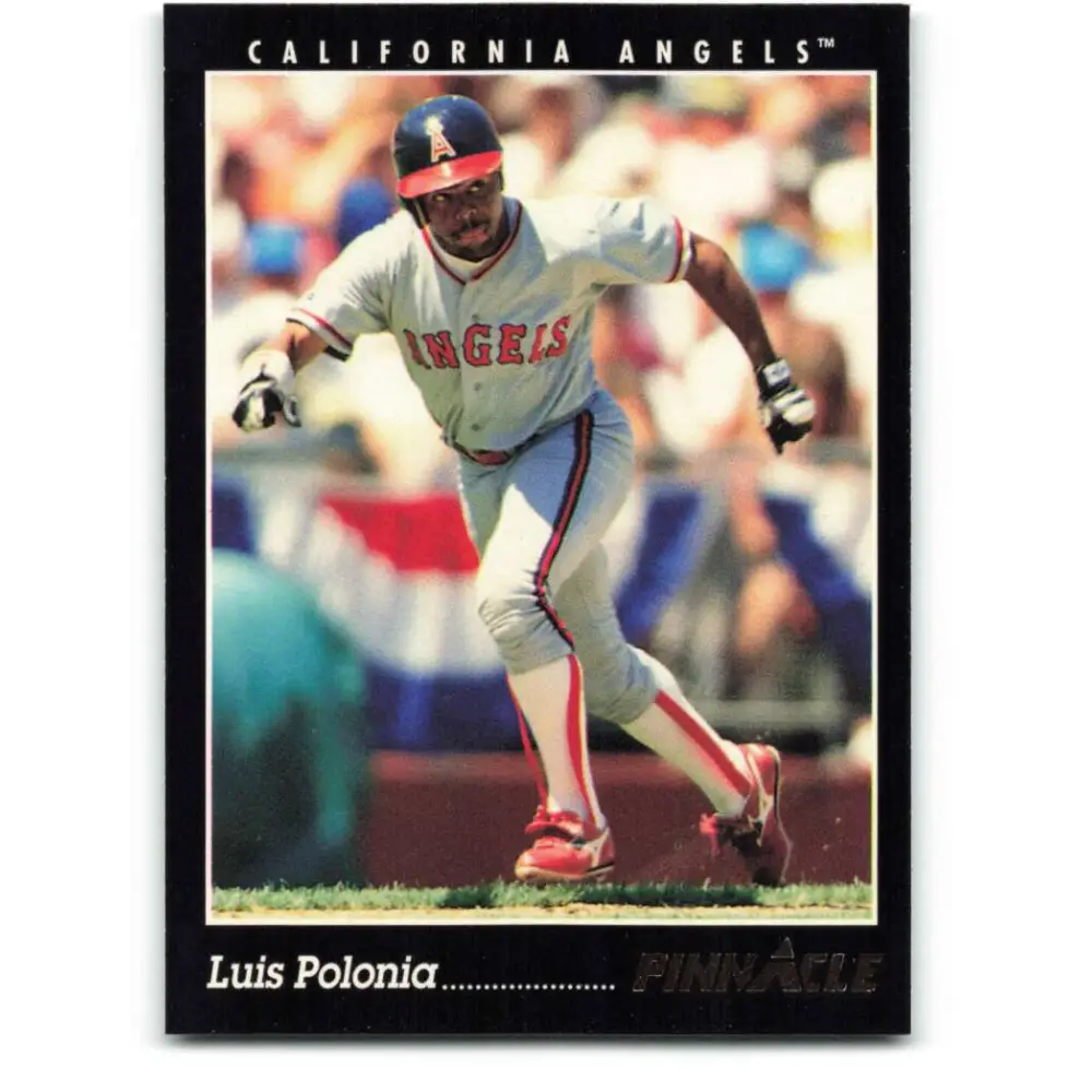 1993 Pinnacle #31 Luis Polonia NM-MT California Angels Baseball Card Image 1