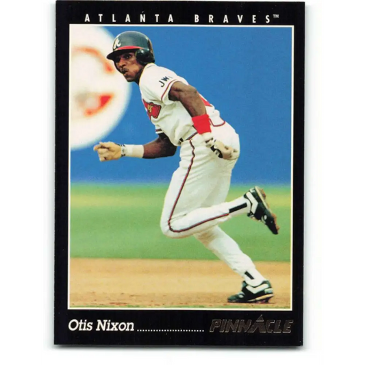 1993 Pinnacle #35 Otis Nixon NM-MT Atlanta Braves Baseball Card Image 1