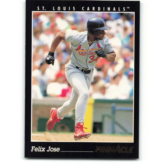 1993 Pinnacle #36 Felix Jose NM-MT St. Louis Cardinals Baseball Card Image 1