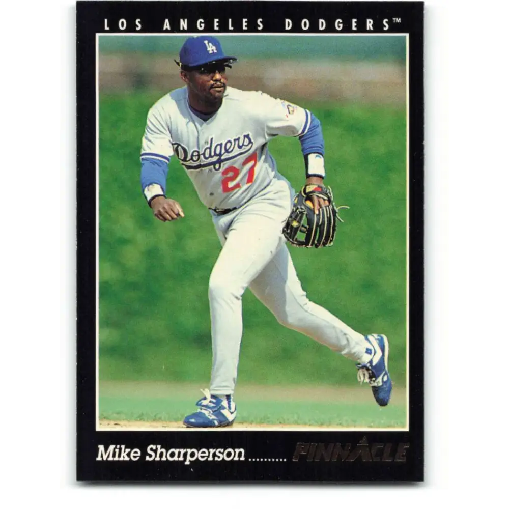 1993 Pinnacle #37 Mike Sharperson NM-MT Los Angeles Dodgers Baseball Card Image 1