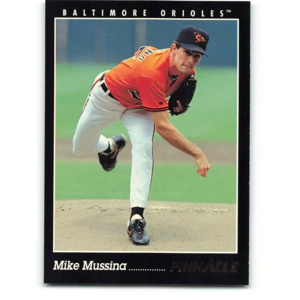 1993 Pinnacle #44 Mike Mussina NM-MT Baltimore Orioles Baseball Card Image 1