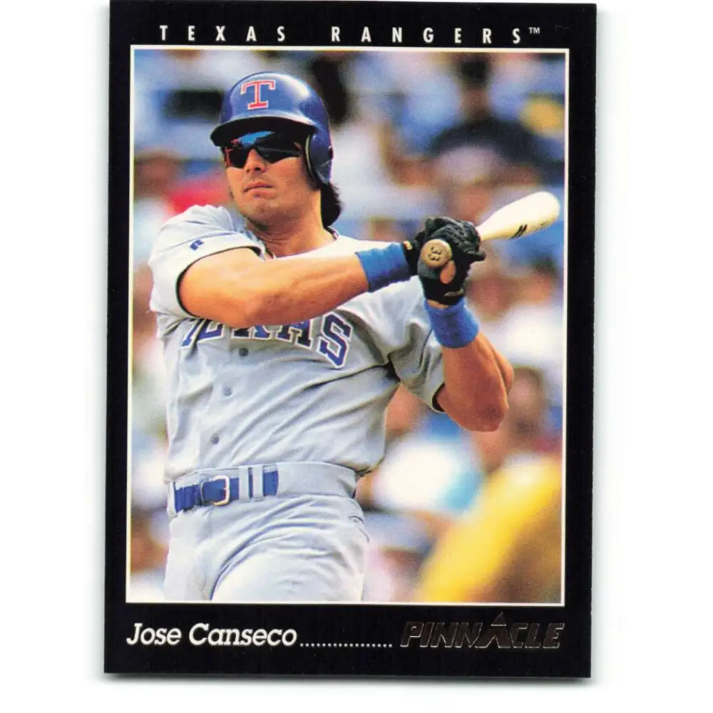 1993 Pinnacle #49 Jose Canseco NM-MT Texas Rangers Baseball Card Image 1