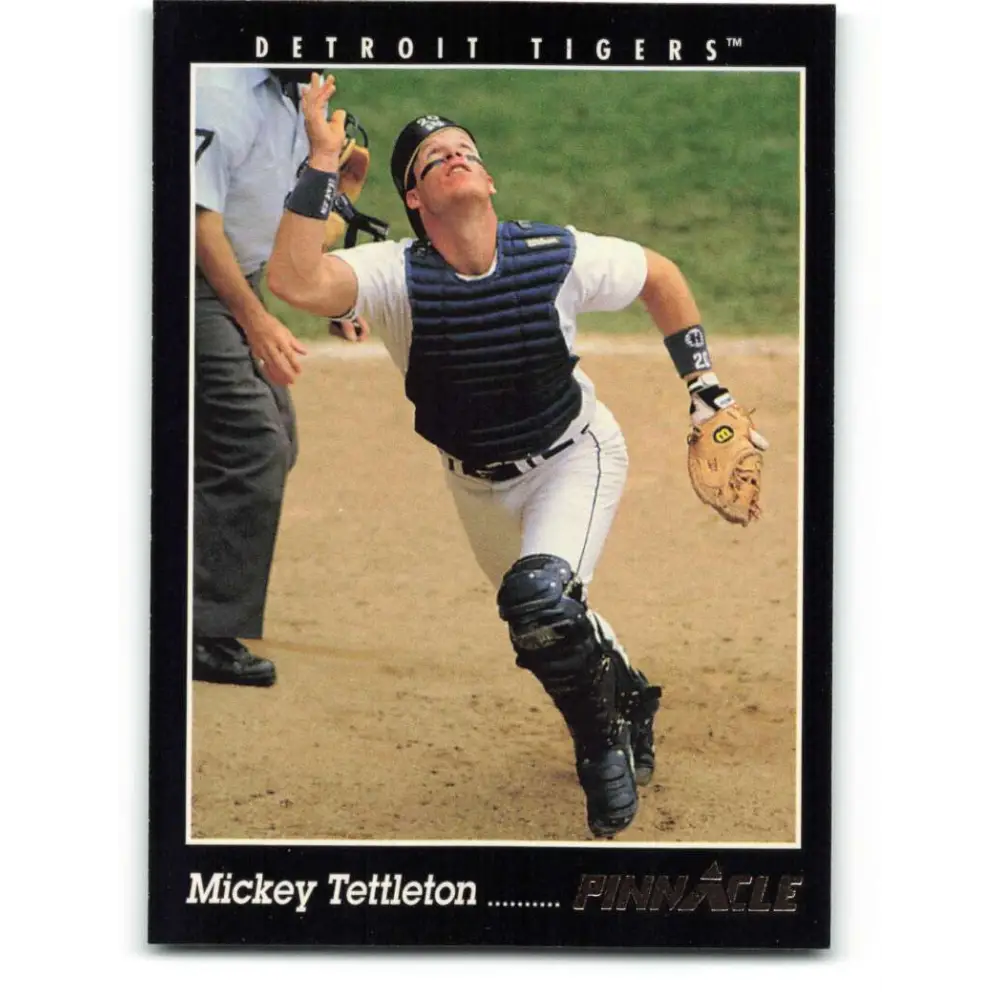 1993 Pinnacle #52 Mickey Tettleton NM-MT Detroit Tigers Baseball Card Image 1
