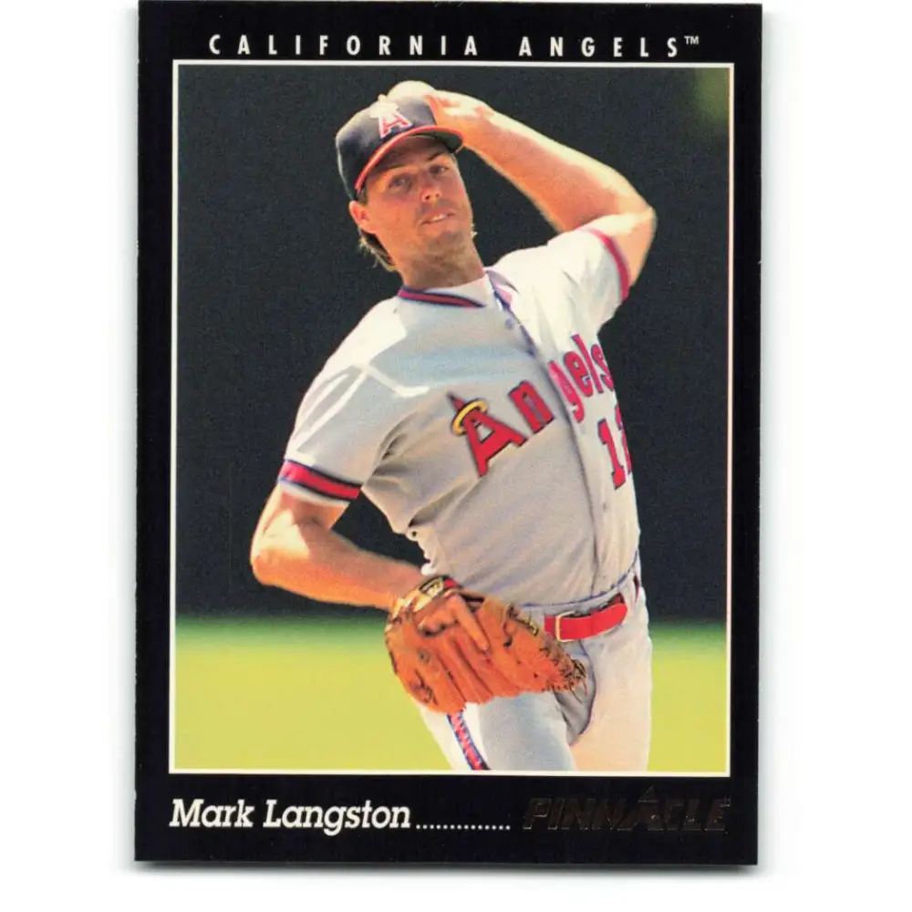 1993 Pinnacle #56 Mark Langston NM-MT California Angels Baseball Card Image 1