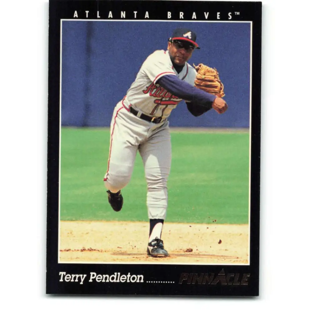 1993 Pinnacle #60 Terry Pendleton NM-MT Atlanta Braves Baseball Card Image 1