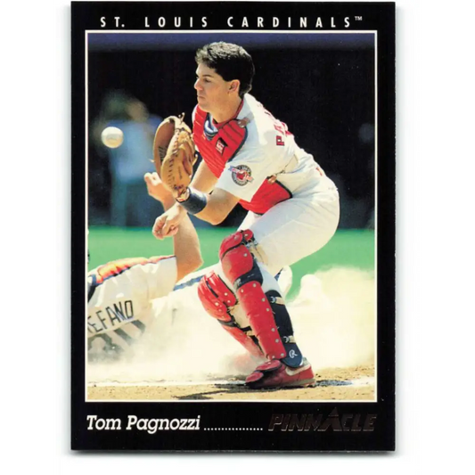 1993 Pinnacle #62 Tom Pagnozzi NM-MT St. Louis Cardinals Baseball Card Image 1