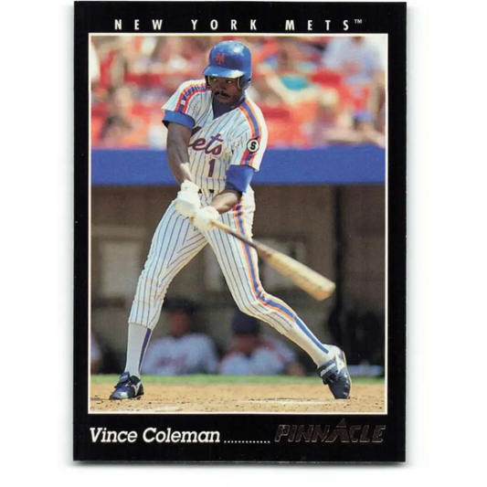 1993 Pinnacle #69 Vince Coleman NM-MT New York Mets Baseball Card Image 1
