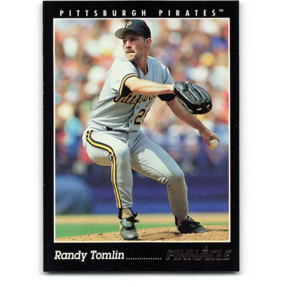 1993 Pinnacle #74 Randy Tomlin NM-MT Pittsburgh Pirates Baseball Card Image 1