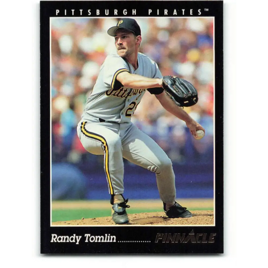 1993 Pinnacle #74 Randy Tomlin NM-MT Pittsburgh Pirates Baseball Card Image 1