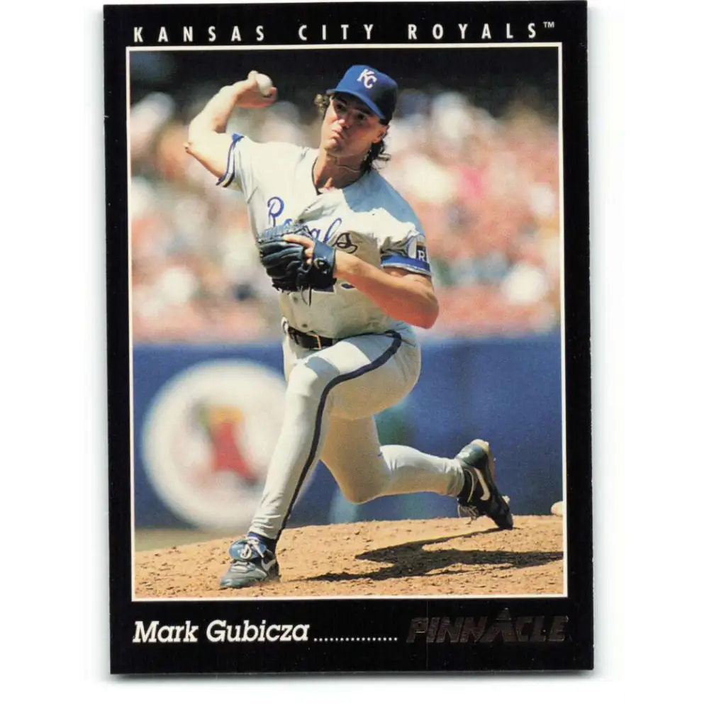 1993 Pinnacle #81 Mark Gubicza NM-MT Kansas City Royals Baseball Card Image 1