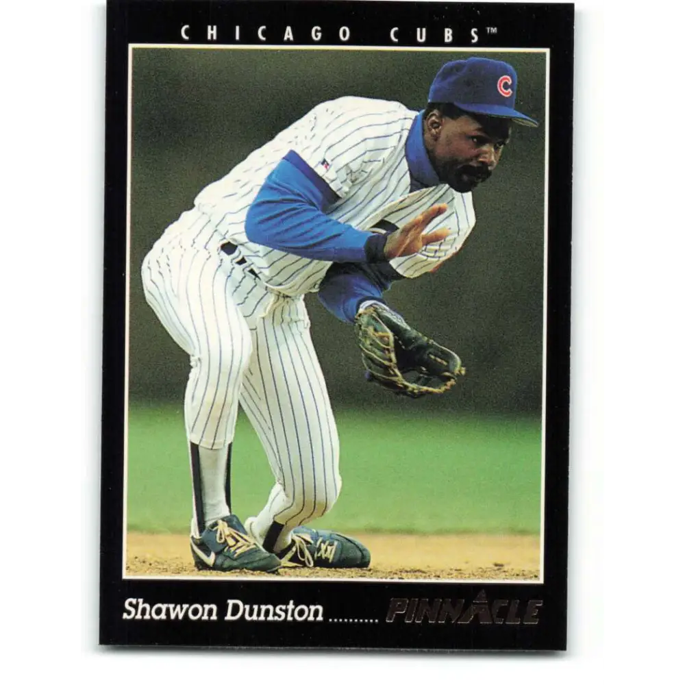 1993 Pinnacle #89 Shawon Dunston NM-MT Chicago Cubs Baseball Card Image 1