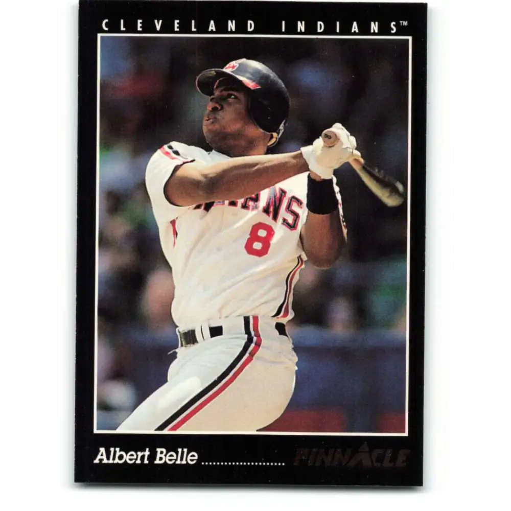 1993 Pinnacle #93 Albert Belle NM-MT Cleveland Indians Baseball Card Image 1
