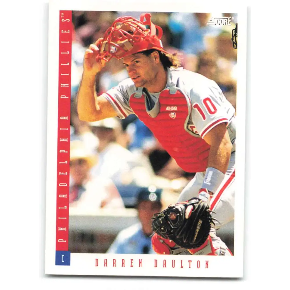 1993 Score #10 Darren Daulton NM-MT Philadelphia Phillies Baseball Card Image 1