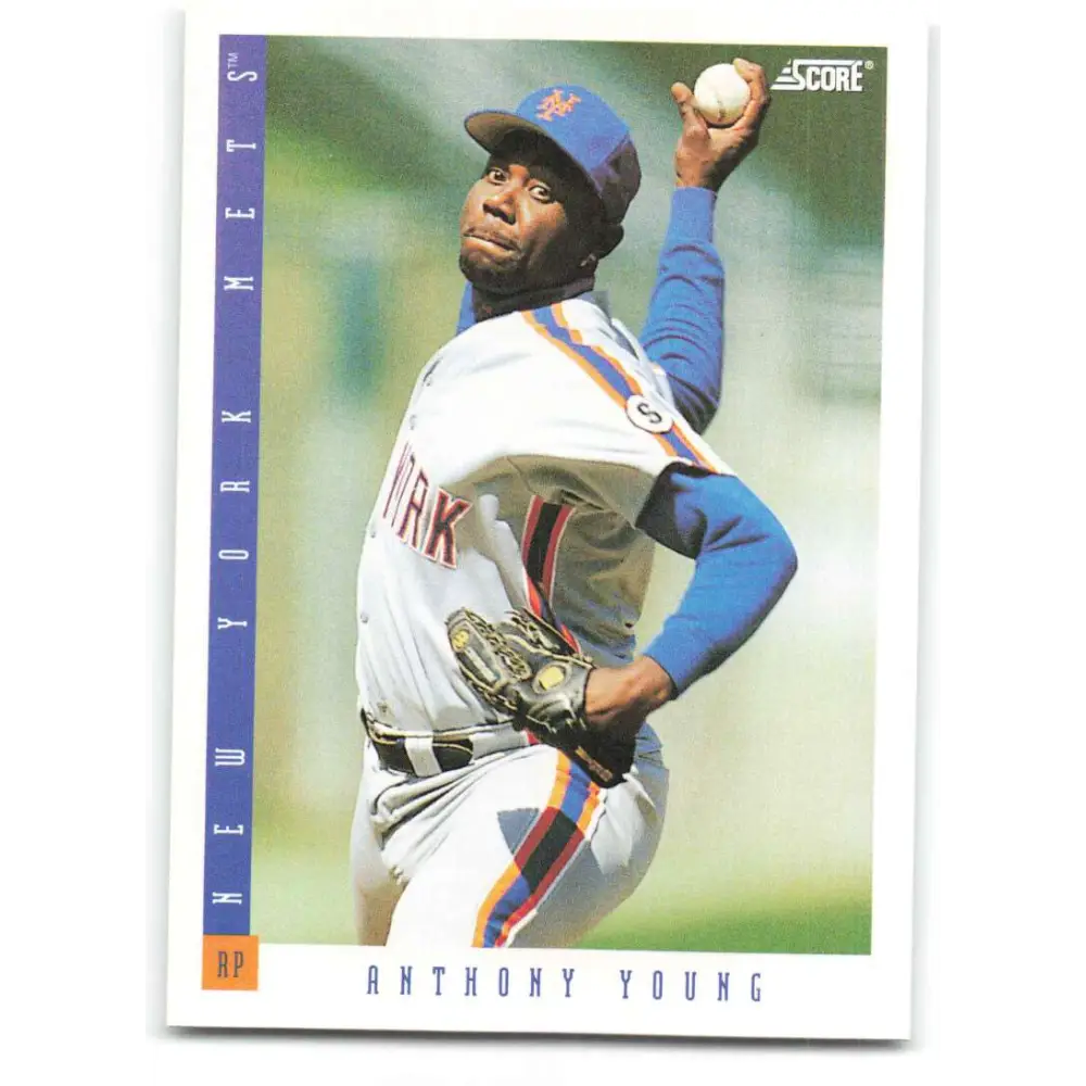 1993 Score #113 Anthony Young NM-MT New York Mets Baseball Card Image 1